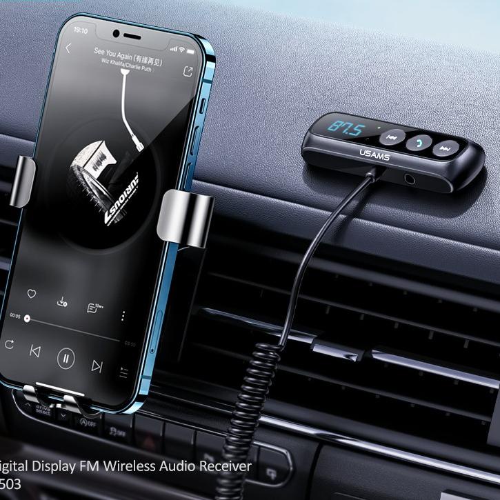 Harga Bersahabat USAMS Official Original SJ503 Bluetooth Transmitter Wireless Bluetooth Receiver Ada