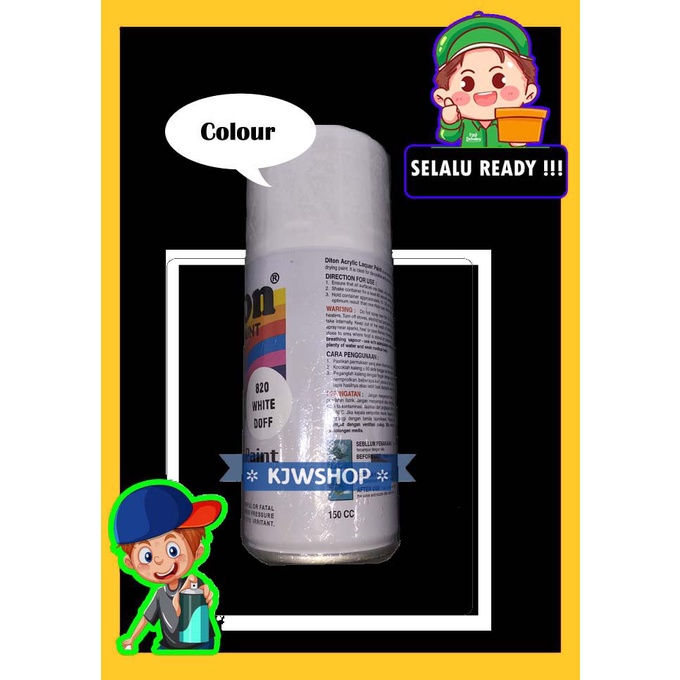 Diton White Doff 820 150cc Diton Putih Doff 820 Cat Semprot Aerosol Paint 150cc Spray Putih Dop Dito