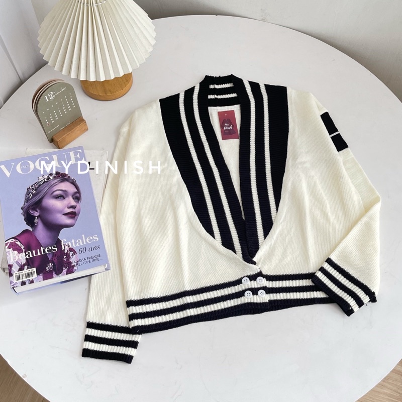 Joly Cardy - Kardigan Wanita Terbaru Motif Garis