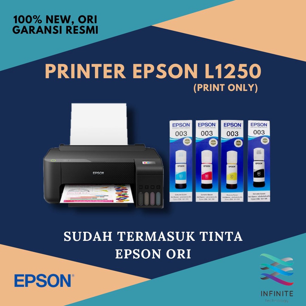 Jual Printer Epson Ecotank L1250 Print Only Wireless Wifi Include Tinta Shopee Indonesia 5521