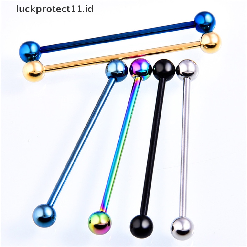 /Fashion Hot// Fashion// Surgical Steel Industrial Bar Scaffold Ear Barbell Ring Wanita Perhiasan Cincin Barbel Telinga Scaffold Bar Industri Baja Bedah Perhiasan Wanita2018 Baja Bedah