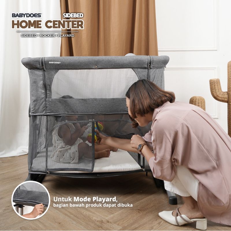 Box Ranjang Tempat Tidur Bayi Babydoes Bravada CH 1693 SN &amp; Babydoes Home Center CH 1781 Side Bed