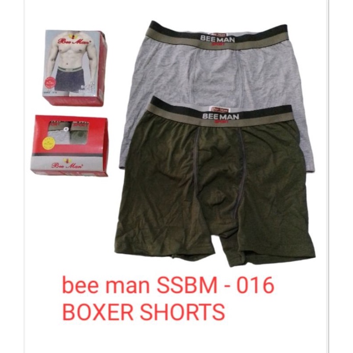 Paket dua pcs/ box celana dalam pria dewas Bee manSPORT BOXER SHORT SSBM -016 BOX 2 PCS