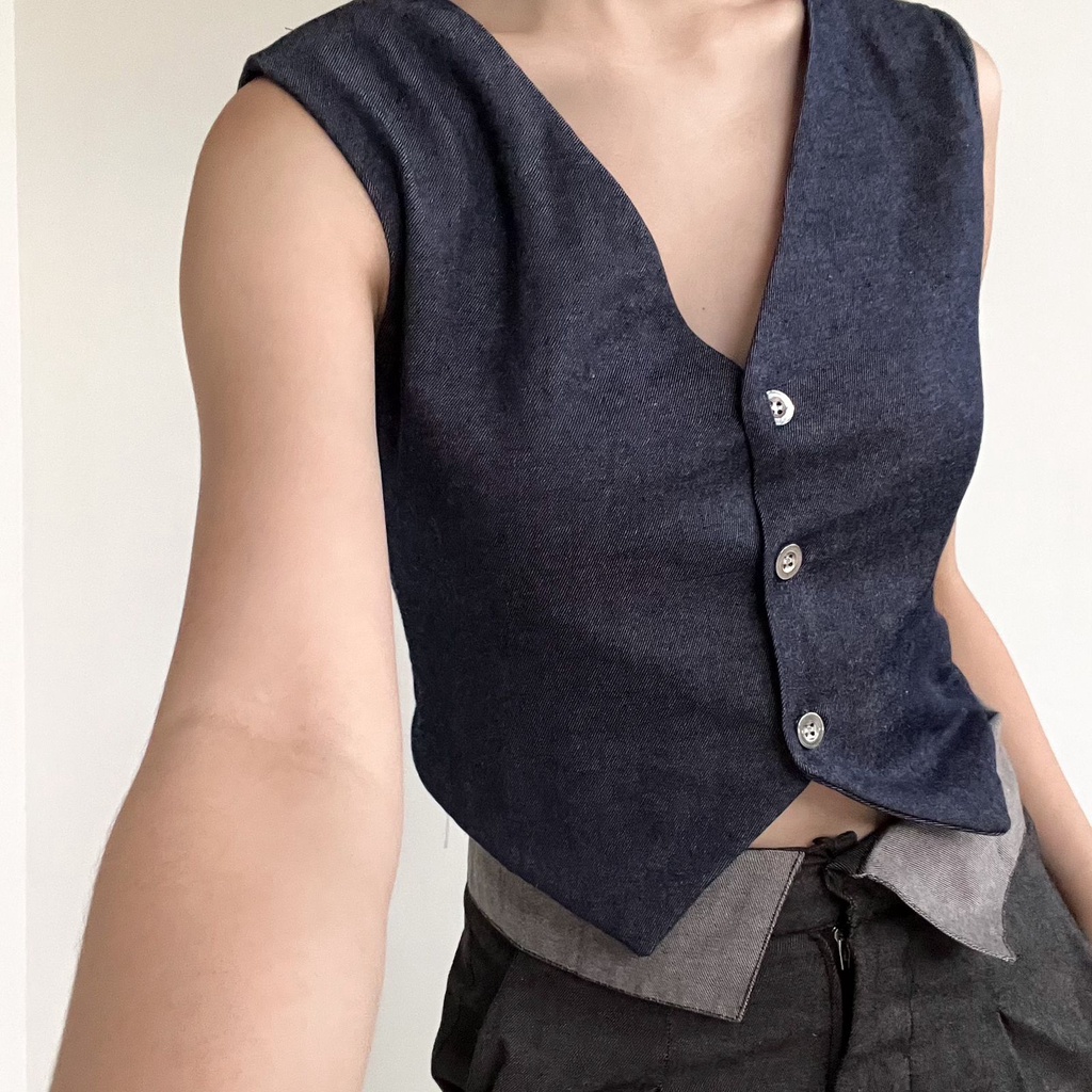 Samantha crop vest | Aesthete yourlife