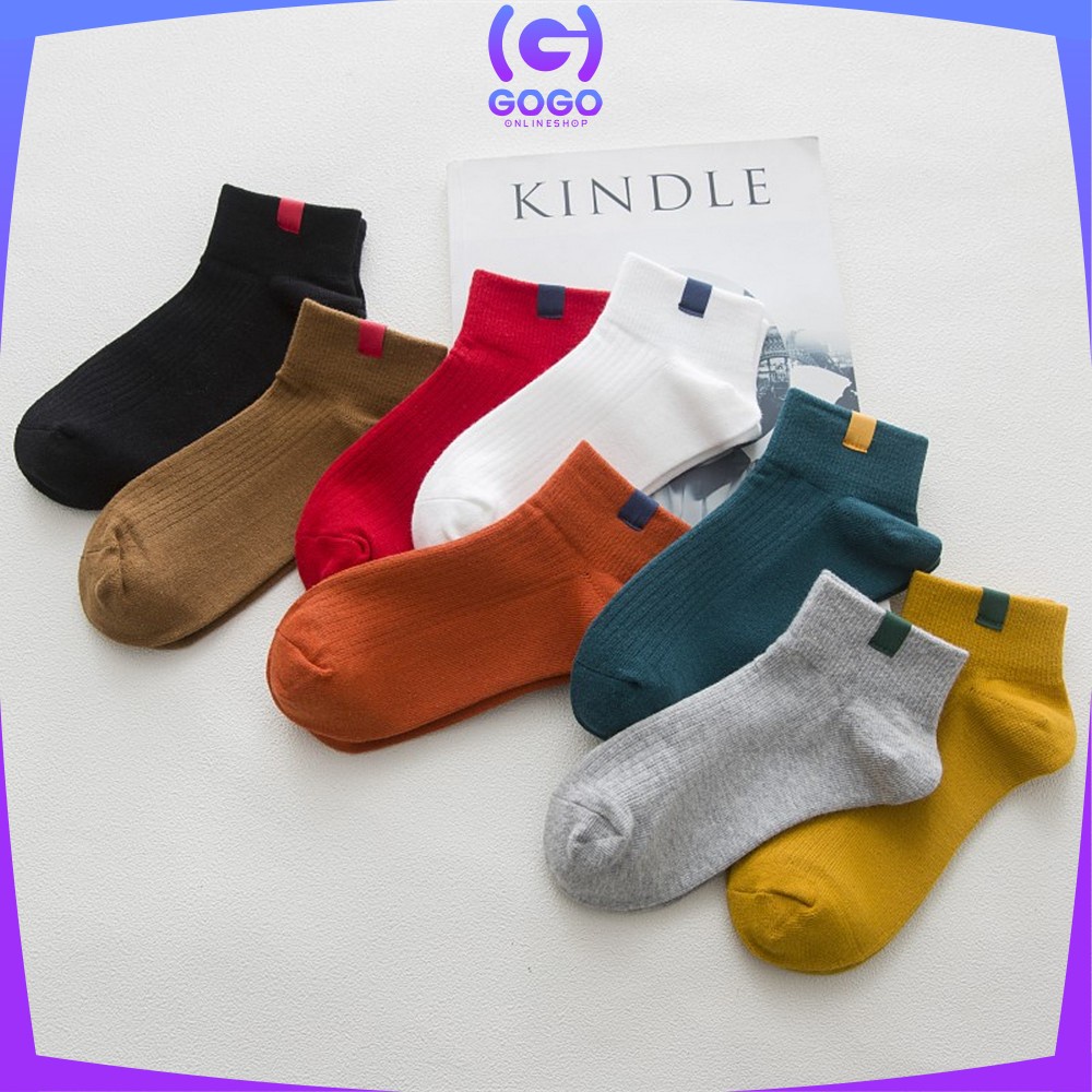 GOGO-P58 Kaos Kaki Ankle Wanita Motif Polos / Kaos Kaki Pendek Dewasa / Kaos Kaki Semata Kaki