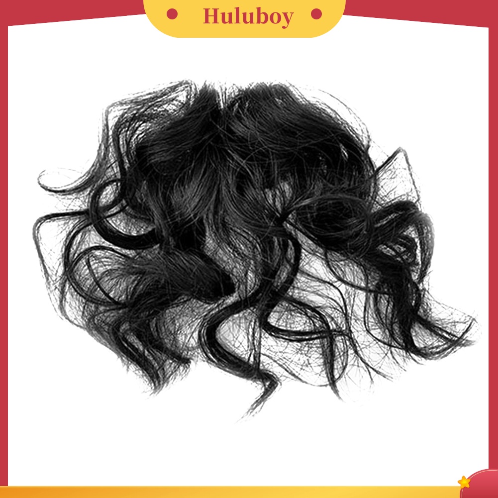 Rambut Poni Palsu Extension Model Klip-in Keriting Fluffy Natural Untuk Anak Perempuan