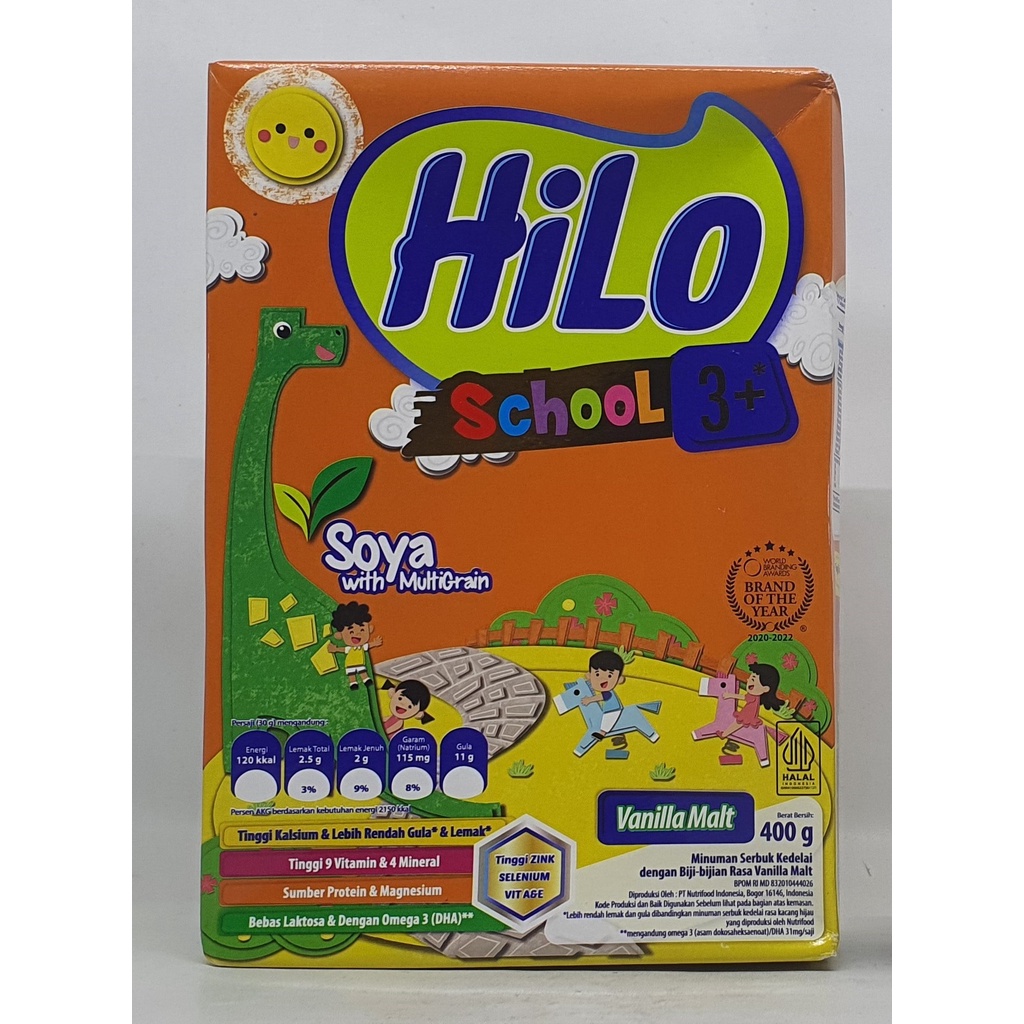 

Hilo School 3+ Soya Rasa Vanilla Malt 400g EXP MEI 2024