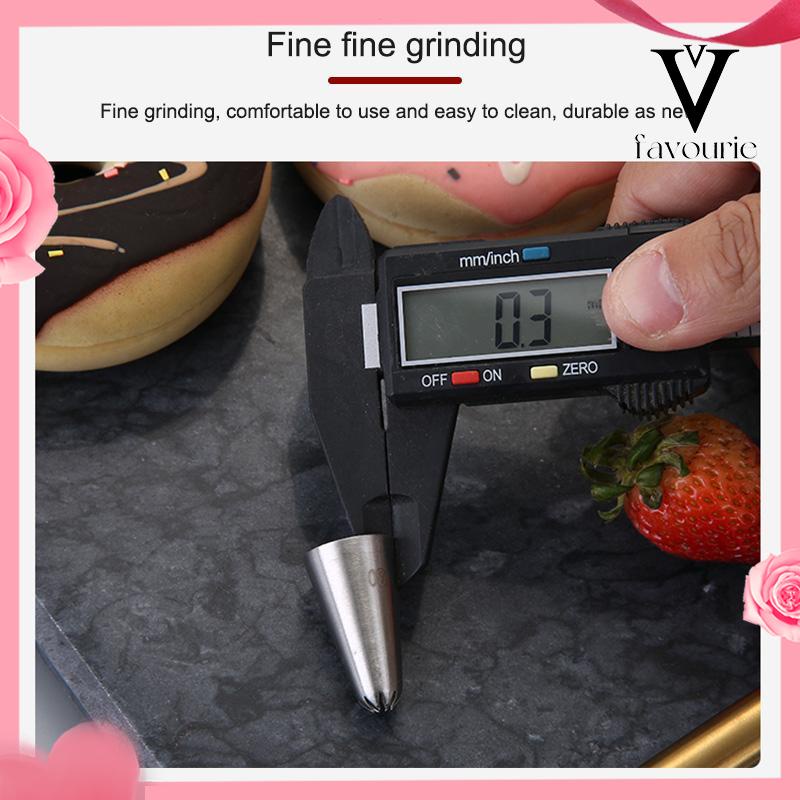 CODCupcake Nozzles Stainless steel piping nozzle Stainless steel piping nozzle Spuit Baking Cake Decorator-FA