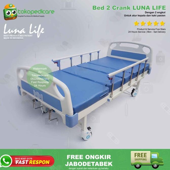 Luna Life Tempat Tidur Pasien 2 Engkol ABS | Bed Ranjang Medis 2 Crank