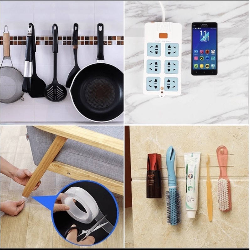 DOUBEL TAPE MAGIC CLEAR Perekat serba guna 5m &amp; 3m