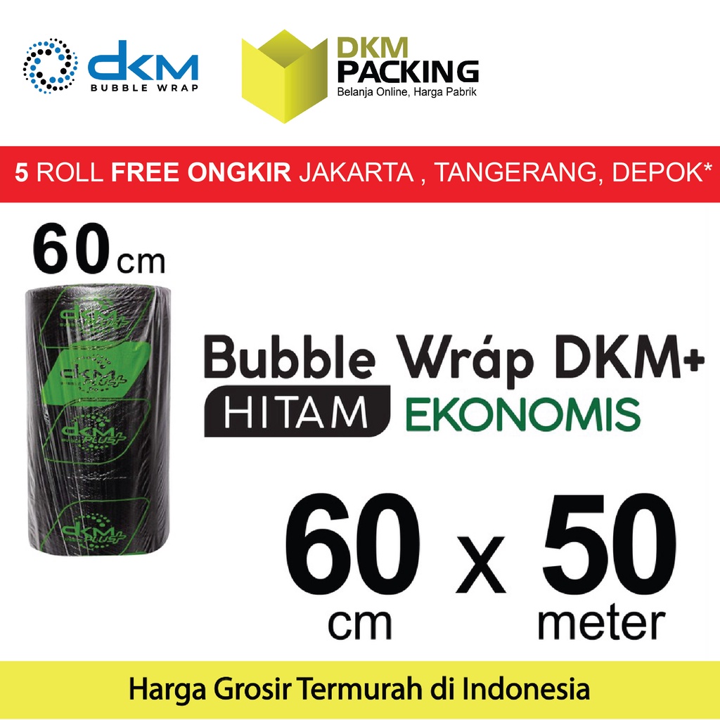

Bubblewrap 60cm x 50m Plastik Bubble Wrap HITAM GELAP BUBLE DKM PLUS BLACK EKONOMIS TERMURAH /ROLL