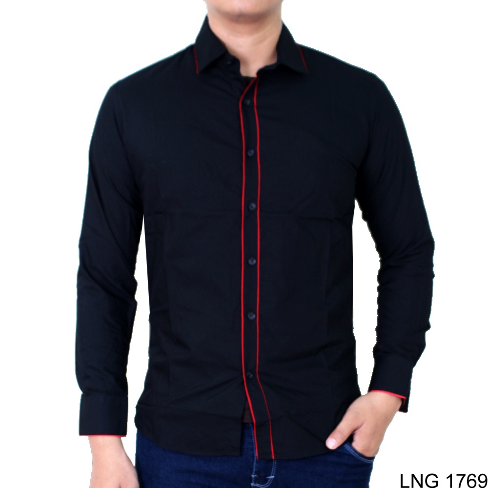 Kemeja Polos Formal Regular Fit Katun Biru Muda – LNG 1759