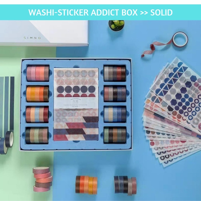 

MASKING TAPE WASHI TAPE BUJO STICKER PLANNER BULLET JOURNAL TEMA SOLID