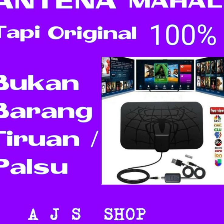 Spesial Promo Antena TV Indoor Digital DVB-T2 4K High Gain 25dB With Amplifier Signal Booster TFL-D1