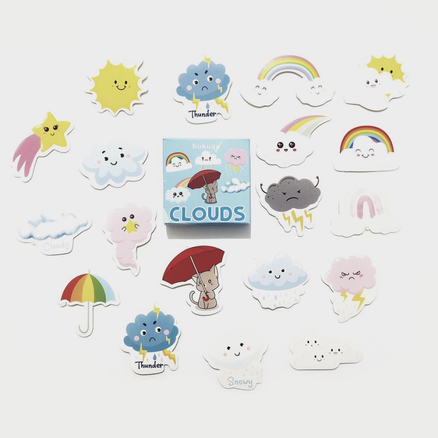 

Bukuqu Stiker Journal SJ005 Clouds untuk Notebook, Planner, Bullet Journal