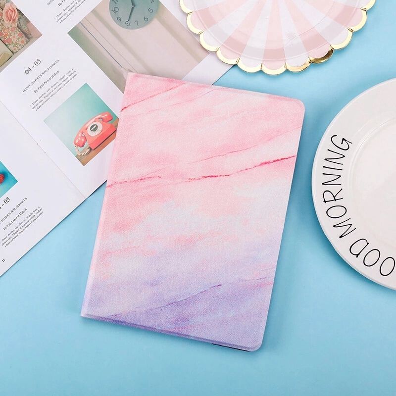 Case iPad Bergambar HD Marble Cantik Elegan Casing iPad Pen Slot gen 7/8/9 10.2 Inch 2019/2020/2021 Ipad Pro 11&quot; 2020 2021