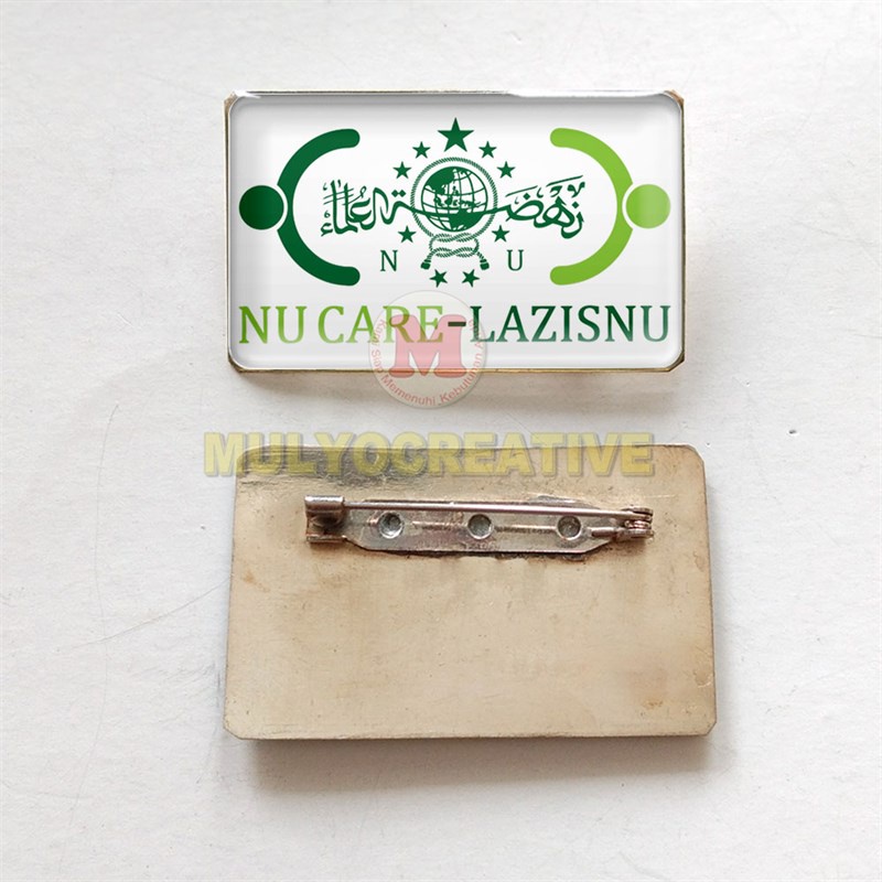 Pin NU Care LAZISNU Persegi Panjang - Bross LAZISNU