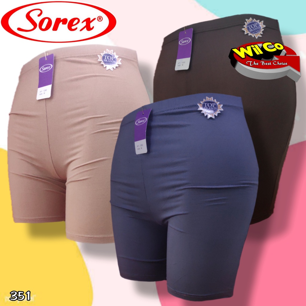 K351 - (Harga Per 1 Potong) SHORTPANTS CELANA DALAM STRETCH PENDEK WANITA SOREX BB 35 - 55