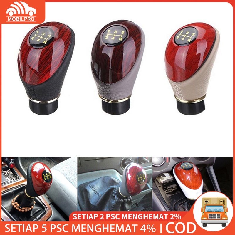 Shift Knob Universal Knop Gear Knob Kayu Type R Tuas Gigi Perseneling Transmisi Mobil Manual