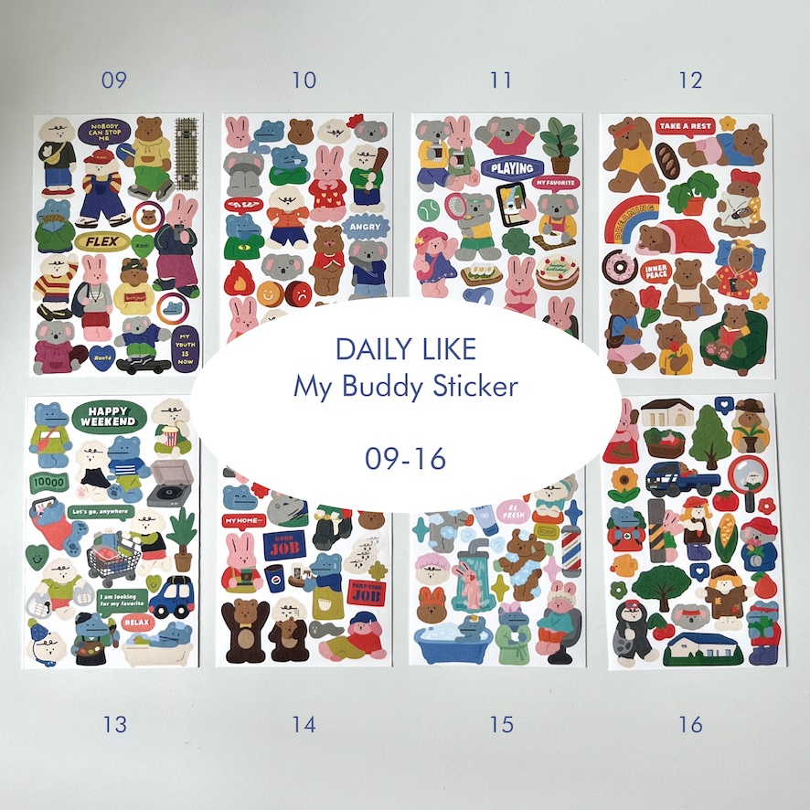 

DAILY LIKE - My Buddy Sticker 09-16 (Imported from Korea, Original)