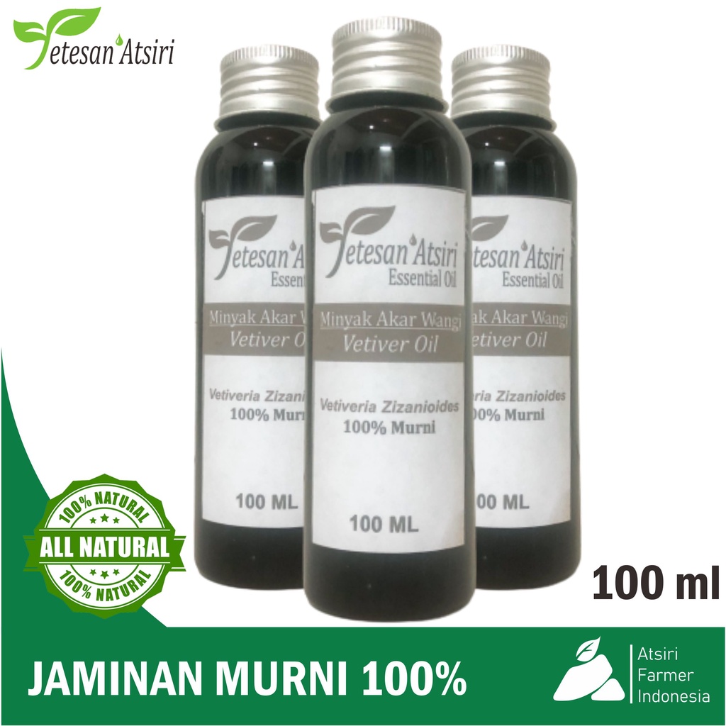 100ml minyak atsiri akar wangi usar madu murni murni vetiver pure essential oil aromatherapy diffuser