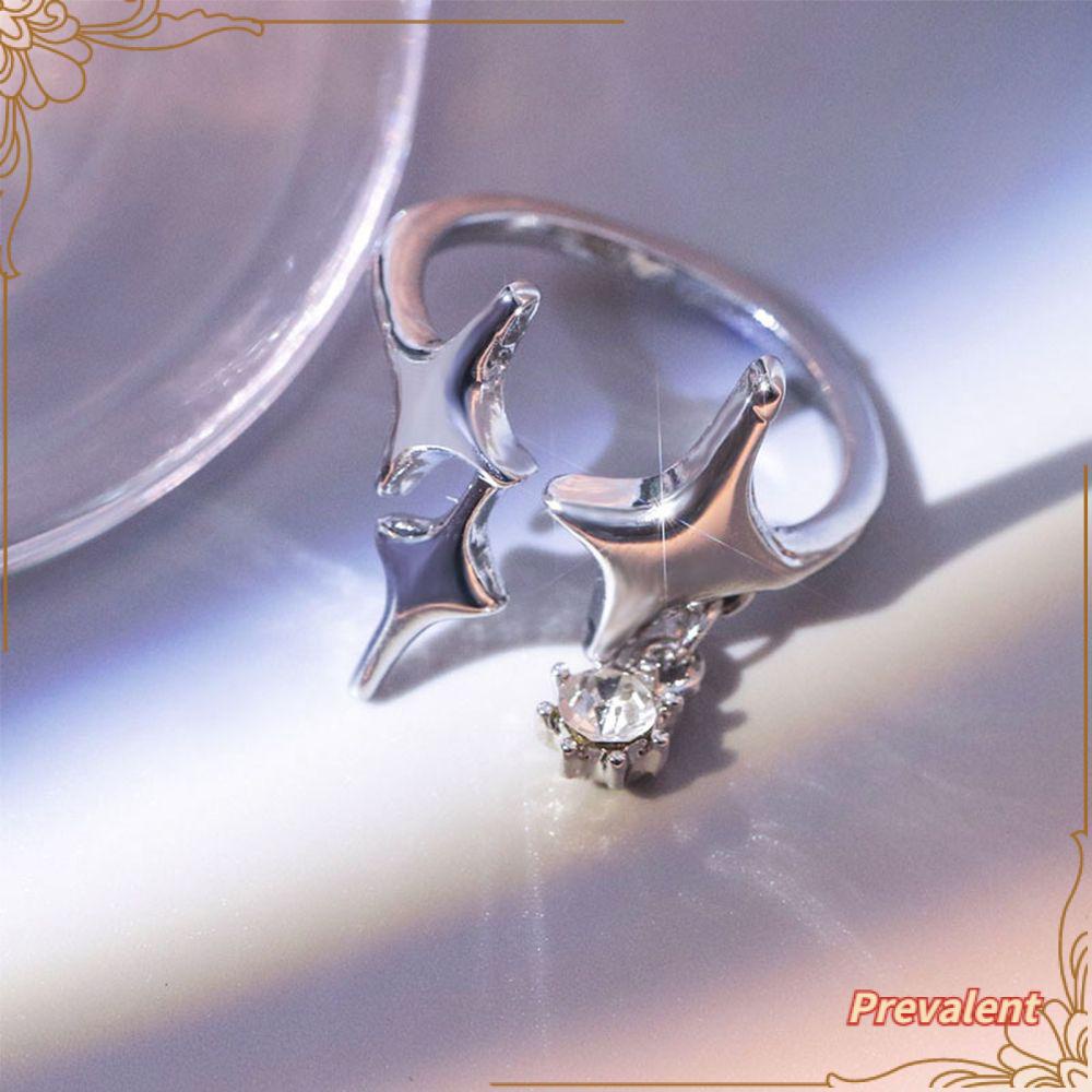 Preva Cincin Punk Warna Silver Punk Asli Alloy Adjustable