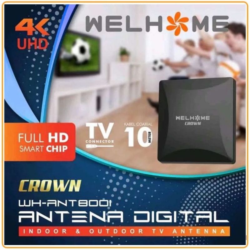 Antena Digital Indoor & Outdoor Welhome Crown WH-ANT800i