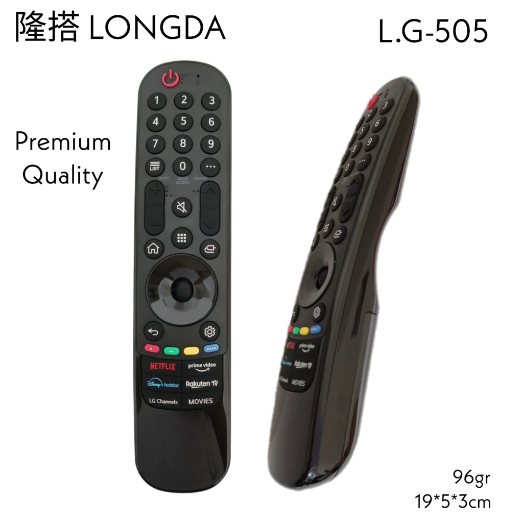 Remote LONGDA 505 Pengganti  Smart TV Android LG  MAGIC MR21GA  MR18 NO VOICE