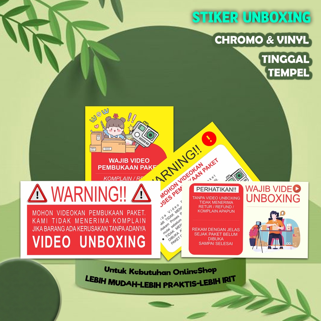 

STIKER VIDEO UNBOXING CHROMO/VINYL