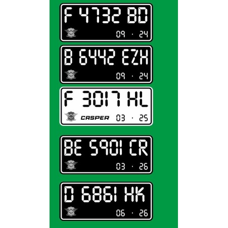 STIKER PLAT NOMER MOTOR BUAT DI VISOR