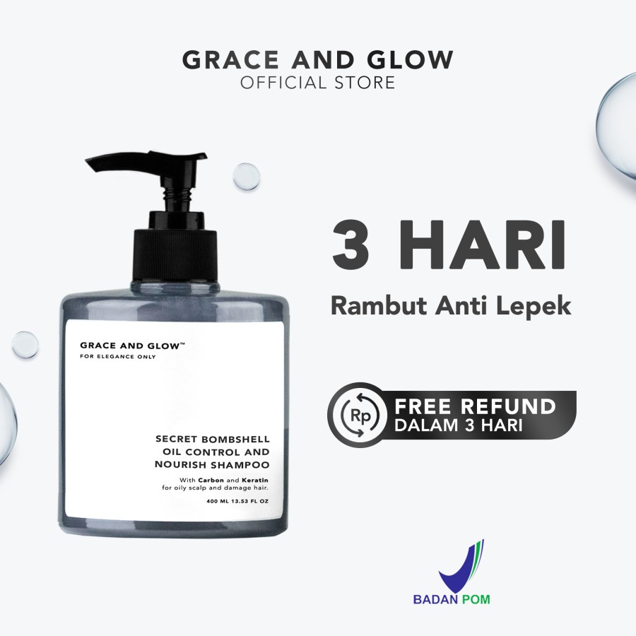 Shampo Rambut Rontok Grace and Glow Secret Bombshell Oil Control and Nourish Shampoo 400 ml