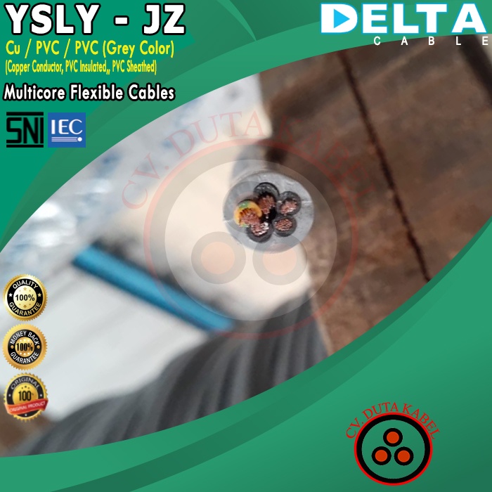 Kabel YSLY-JZ 5x1 mm2 DELTA 5x1 mm2/5x1 mm2/5x1 mm2/5x1mm2/5 x 1 mm2/5x1mm