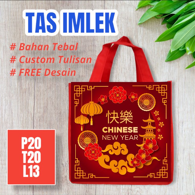 

TAS TOTEBAG IMLEK GOODIE BAG / GONG XI FA CAI /DESAIN CUSTOM