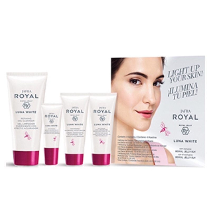 Jafra Mini Size Luna White Whitening Serum Concentrate Luna White Refining Gel Cleanser Luna White W