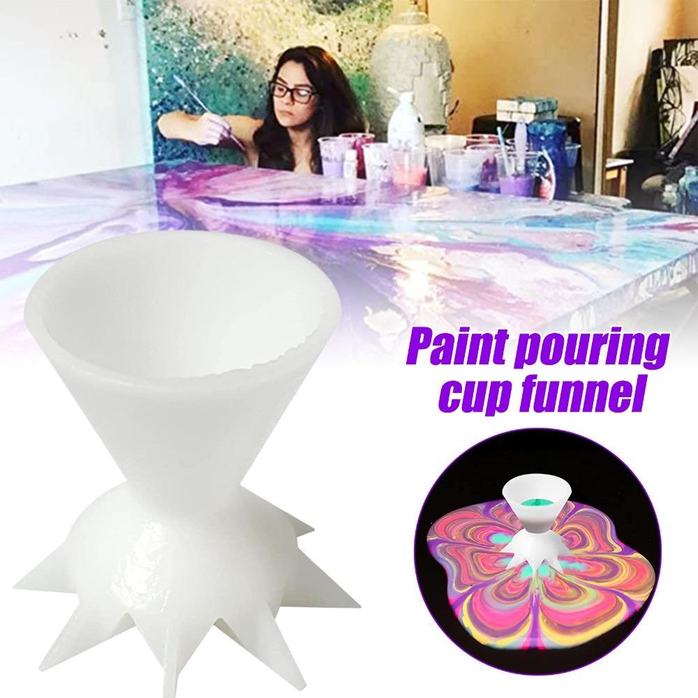 Solighter 2/3pcs/Set Gelas Belah Penuang Cat Mudah Digunakan Mini Split Cup Painting Pouring