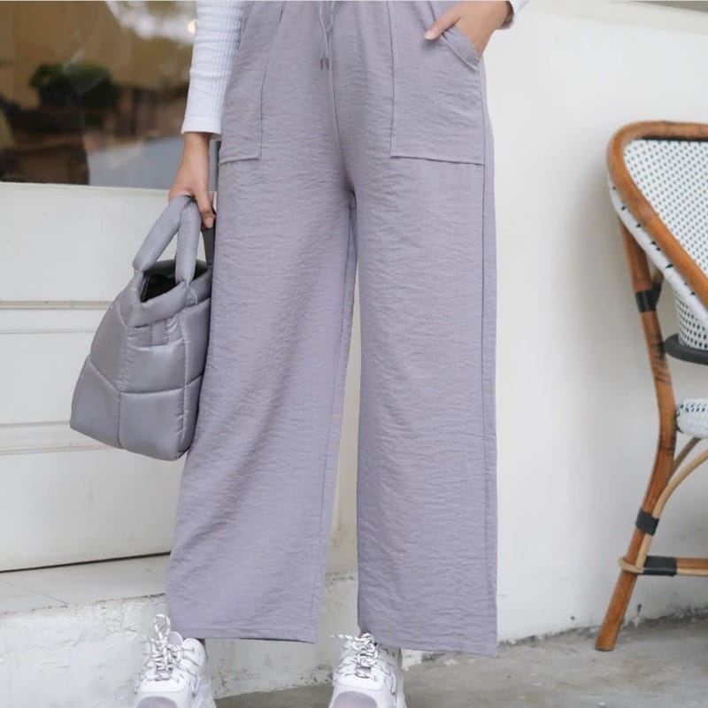 BEFAST - ZSO KULOT PANTS WULAN / Kulot lency Basic / Celana Panjang Kantor / Fashion Kekinian Remaja ABG Trendy / Celana Kulot Polos Formal / Pakaian Santai Casual Wanita / Outfit Wanita Kerja
