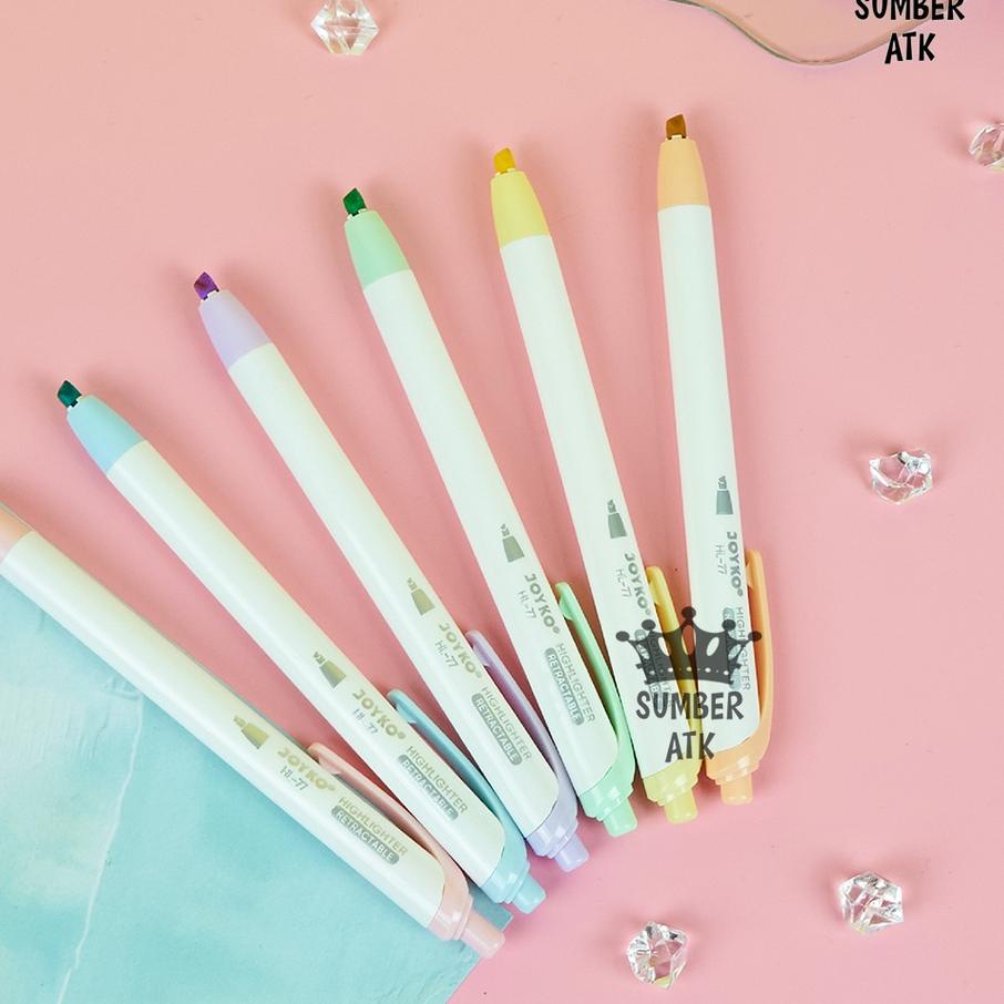 

Barang Baru Penanda Berwarna Highlighter Joyko HL-77-6 Warna Pastel Color`