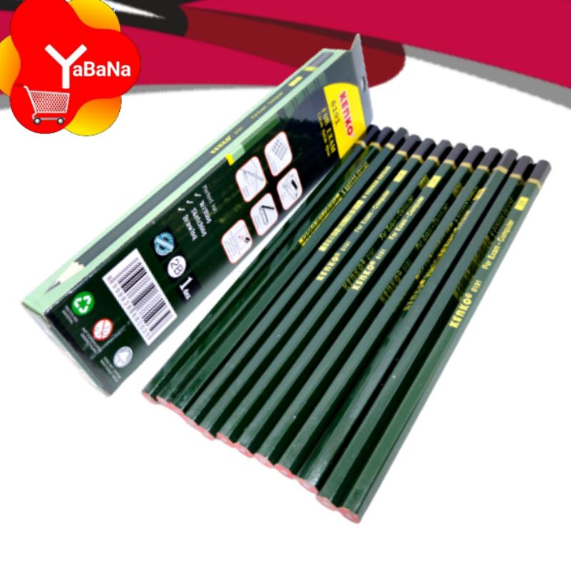 

[YBN] Pensil KENKO 6191 2B For Exam cocok untuk Ujian isi 12pcs