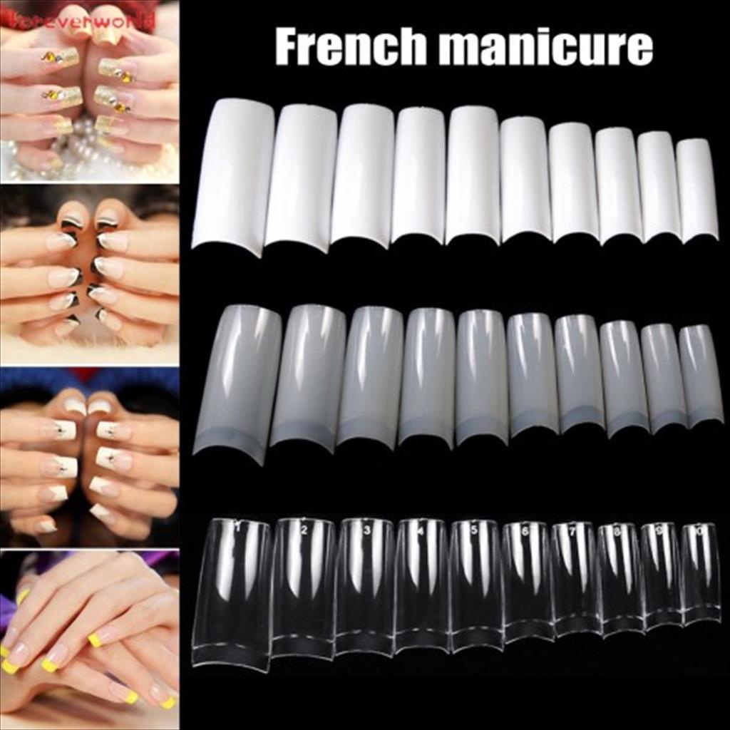 100 FRENCH TIP (WITH BOX) KUKU PALSU EXTENSION