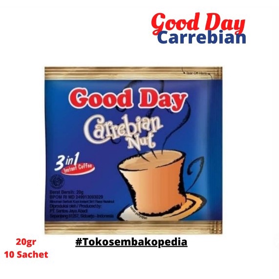 

Kopi Goodday Carebbian Nut Renvengan 10 Sachet x 20gr - Ecer