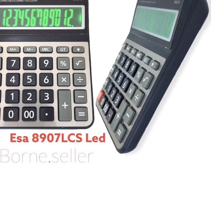 

Best - Kalkulator layar Lcd led LAYAR Menyala Check Correct 8907LCS bangettt .. .. ..