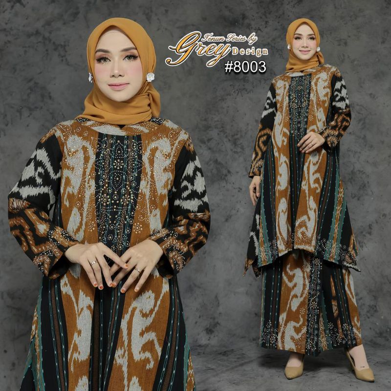 [8003] SETELAN ROK TENUN FULL PAYET BORDIR ATASAN SAMA ROK // By Grey Design