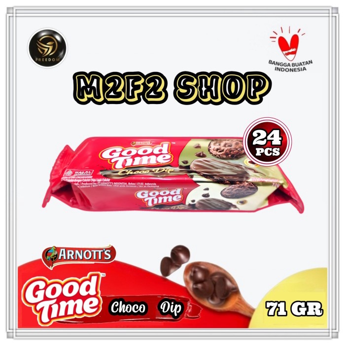

Good Time Choco Dip Cookies | Kukis Lapis Cokelat - 71 gr (Kemasan 24 Pcs)