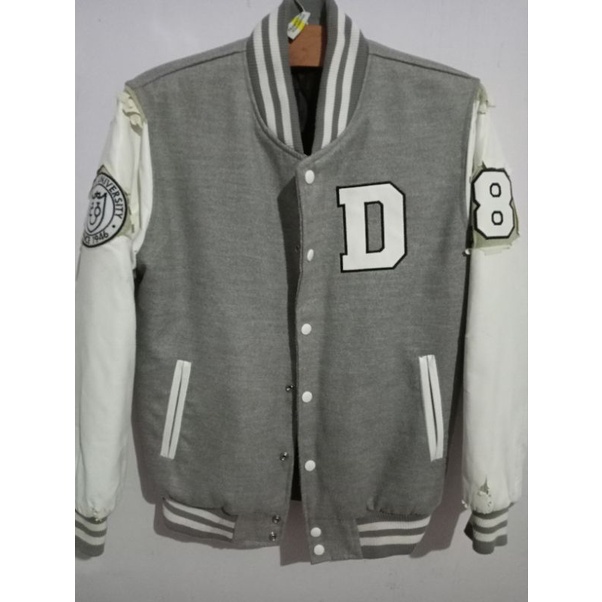 varsity woll Leather Jacket Initial D8