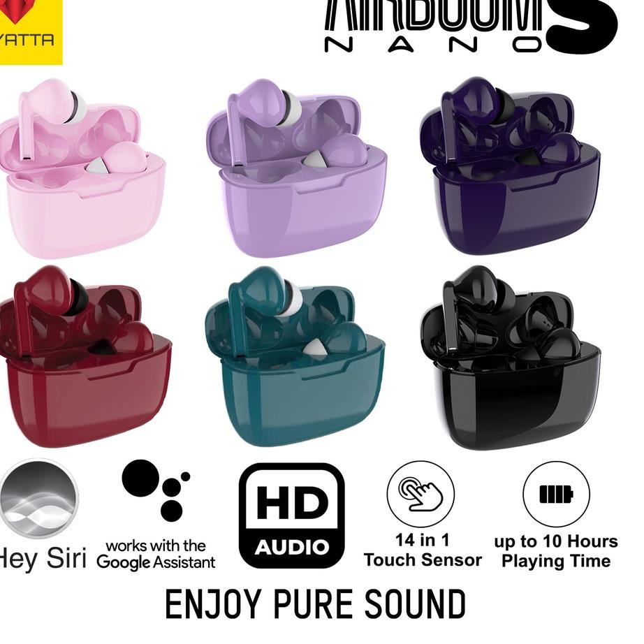 Special Price VYATTA AIRBOOM NANO S TWS BLUETOOTH HEADSET EARPHONE SUPER SLIM UP TO 10 HOURS 14 IN 1