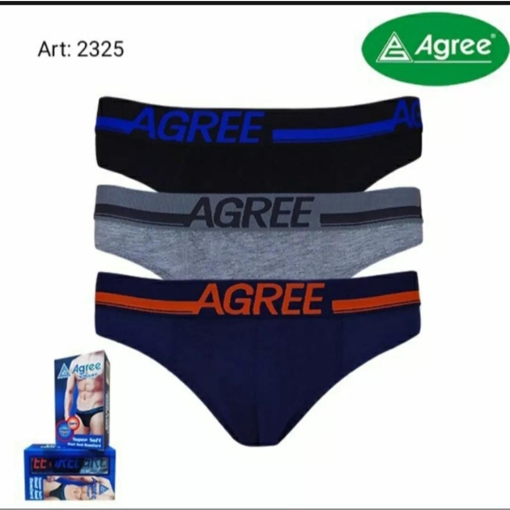 CD agree 2325 karet boxer/ celana dalam agree sport pria dewasa