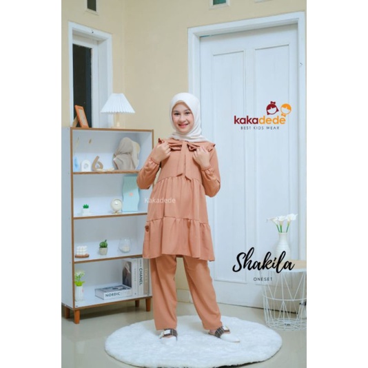 Setelan Anak Remaja Shakila Oneset By Kakadede size 10-18