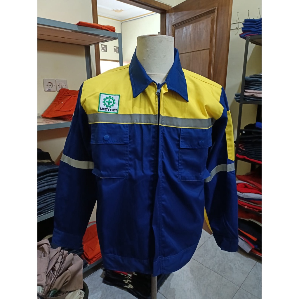 Star Wearpack - Baju Kerja Lapangan Lengan Panjang Warna Benhur Kombinasi Kuning