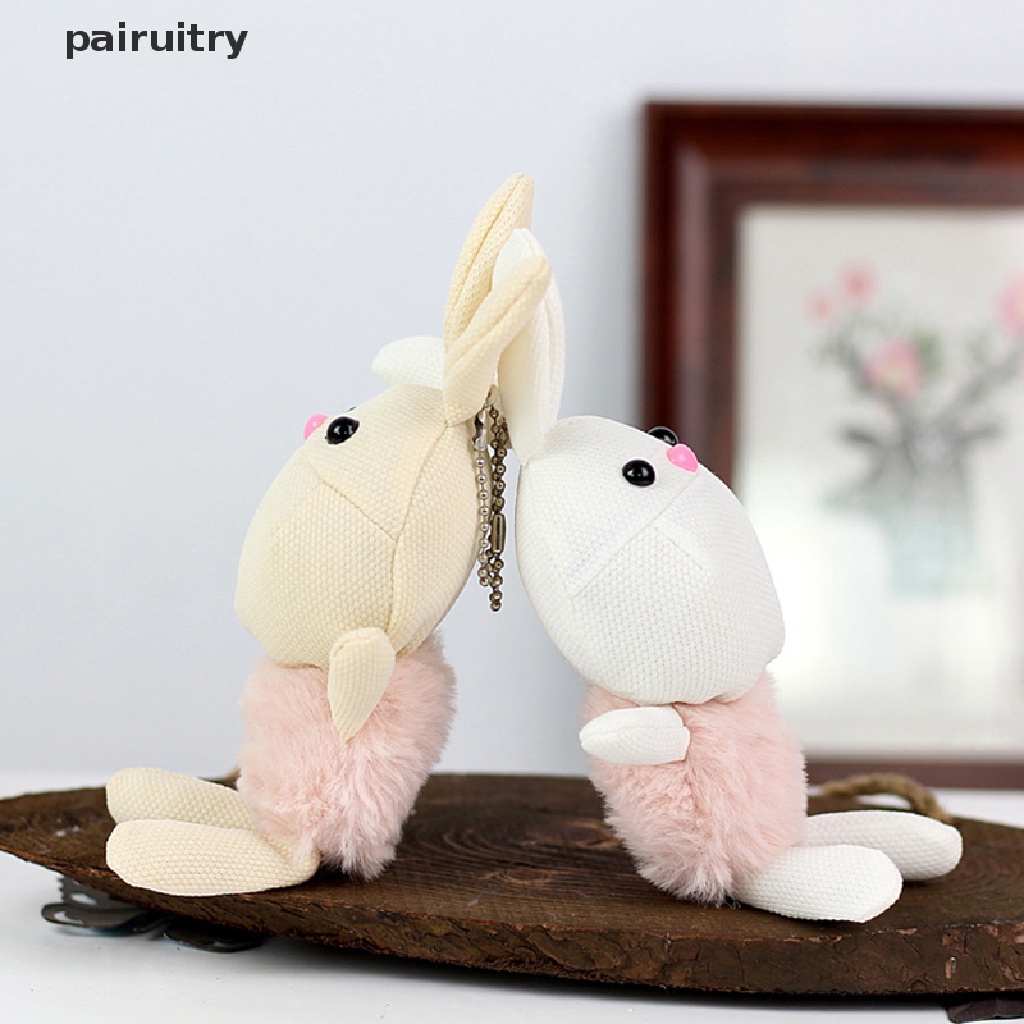 Prt 1Pc Boneka Kelinci Lucu Boneka Plush Animal Bunny Mainan Boneka Gantungan Kunci Untuk Hadiah Anak PRT