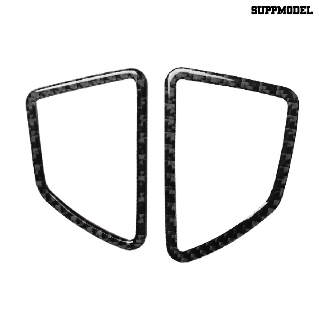 [Dekorasi] 2pcs Carbon Fiber Meter Air Outlet Vent Frame Trim Sticker Cover Untuk BMW E70 X5 E71 X6 2008-2013 Hak Drive